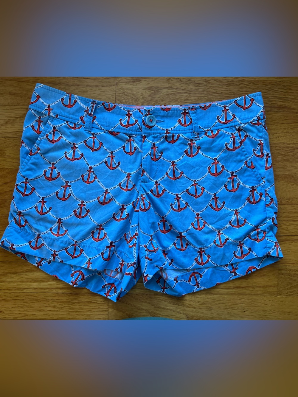 Lilly Pulitzer Blue Anchor-Print Shorts